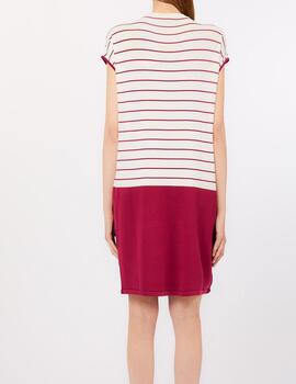 Vestido Liu Jo punto fino rayas escote pico