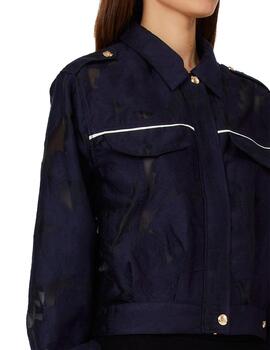 Chaqueta Liu Jo bomber drapeada azul marino