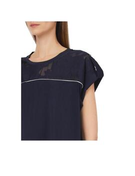 Camiseta Liu Jo detalle flor en gasa y botones