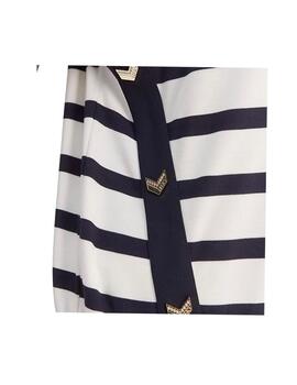 Jersey Liu Jo escote pico rayas marineras