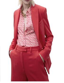 Pantalón Lola Casademunt recto coral