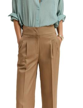 Pantalón Lion Of Porches palazzo lino camel