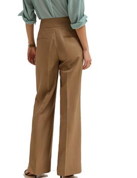 Pantalón Lion Of Porches palazzo lino camel