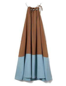 Vestido Lion Of Porches bicolor detalle collar