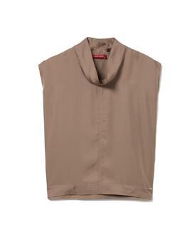 Blusa Lion Of Porches satinada tostada