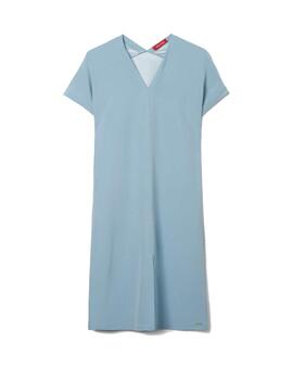 Vestido Lion Of Porches escote pico verde agua