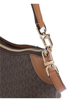 Bandolera Michael Kors Jet set md  logos marrón