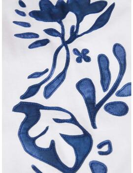 Camiseta Lion Of Porches Dibujo flor patchwork