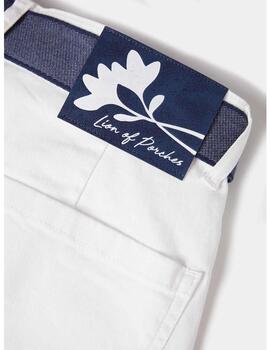 Pantalones Lion Of Porches vaquero cinturón flores