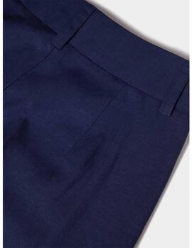 Pantalón Lion Of Porhes lino pierna ancha azul