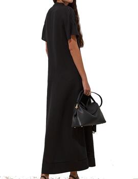 Vestido Decenio largo lino negro