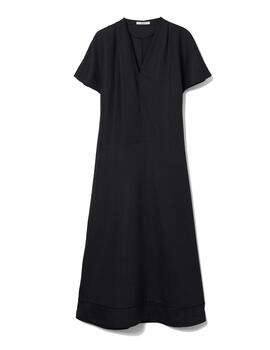 Vestido Decenio largo lino negro