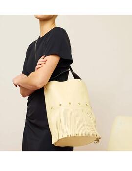 Bolso Mercules Bucket Fringes talco