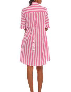 Vestido Lola Casademunt a rayas rosa y blanco