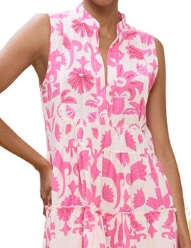 Vestido Lola Casasdemunt corto estampado rosa