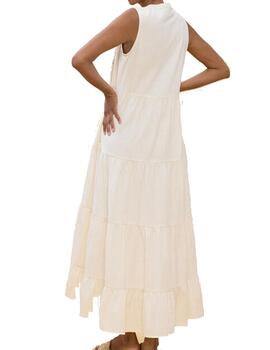 Vestido Lola Casademunt largo volantes loro