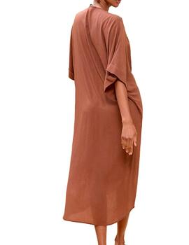 Vestido Lola Casademunt midi anudado marrón