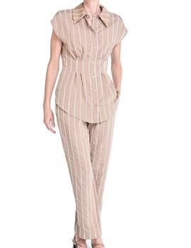Camisa Lola Casademunt con pinzas a rayas
