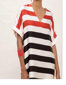 Vestido Lola Casademunt corto rallas tricolor
