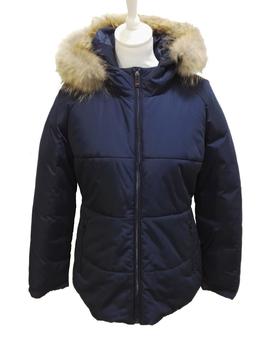 PARKA CON PELO NATURAL EN GORRO