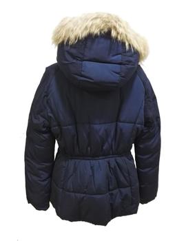 PARKA CON PELO NATURAL EN GORRO