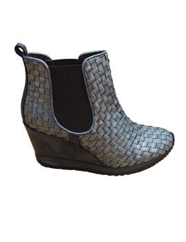 BOTIN TRENZADO CON CUÑA  SILVER