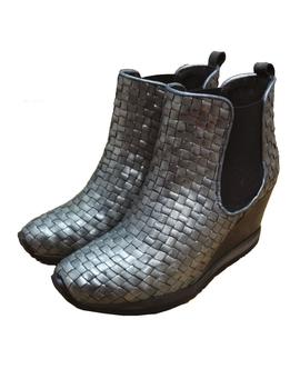 BOTIN TRENZADO CON CUÑA  SILVER