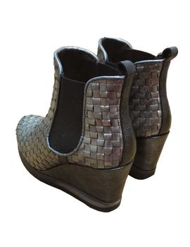 BOTIN TRENZADO CON CUÑA  SILVER