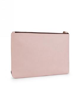 CARTERA MANO PATCH ART ROSA