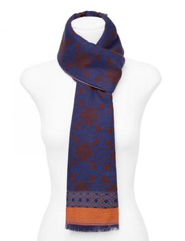 FOULARD MOSSAIC MARRON/ AZUL