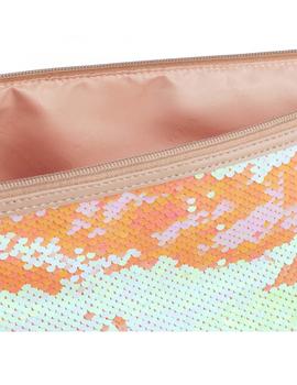 BOLSA S.K SHOCK SEQUINS ROSA