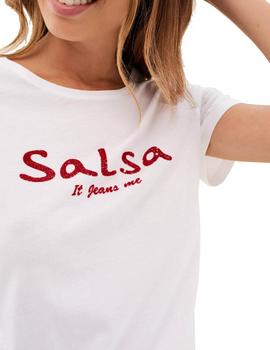 CAMISETA LETRAS ROJO