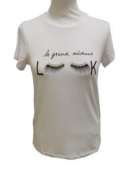 CAMISETA DIBUJO OJOS CON PERLAS