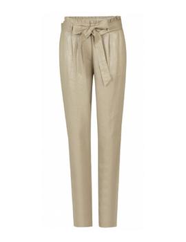 PANTALON LINO CON LUREX DORADO