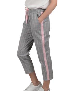 PANTALON PRINCIPE GALES GRIS/ROSA