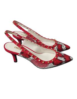 ZAPATO SERPE ROJO CON TACHAS