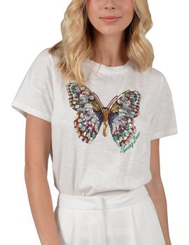 CAMISETA MARIPOSA CON LENTEJUELAS