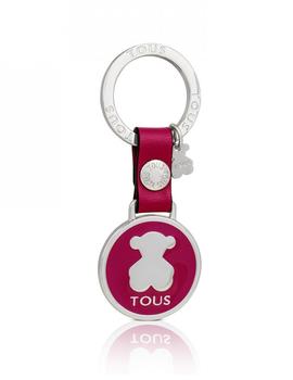 LLAVERO TOUS CIRCLE BEAR PLATE FUCSIA