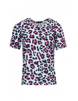 CAMISETA MANCHA PRINT FUCSIA