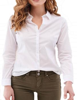 CAMISA SALSA BÁSICA POPELÍN BLANCA