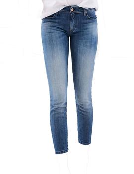 Vaqueros Push Up Wonder Skinny Lavado Verde Azul Mujer