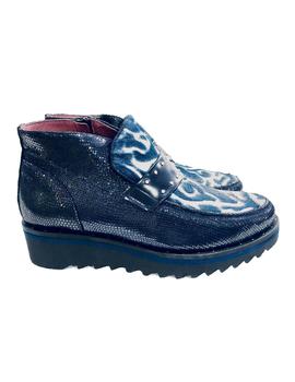 BOTIN PIELSERPE AZUL CON PELO POTRO AZUL