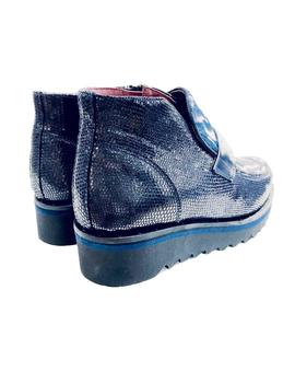 BOTIN PIELSERPE AZUL CON PELO POTRO AZUL