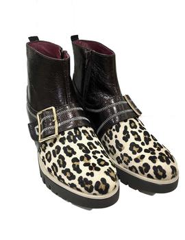 BOTIN VITELO COMBINADO PIEL Y PRINT