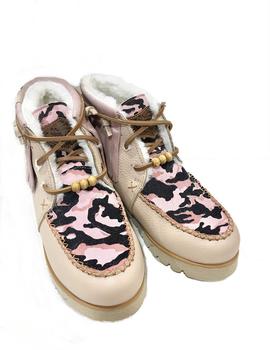 BOTIN NIVAL FLECOS MILITAR ROSA