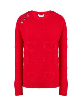 JERSEY NAF NAF CORAZONES ROJO LHNU13