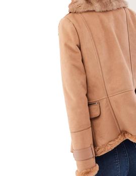 CHAQUETA SALSA CON PELO CAMEL