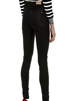 PANTALON NAF NAF SKINNY ENCERADO NEGRO