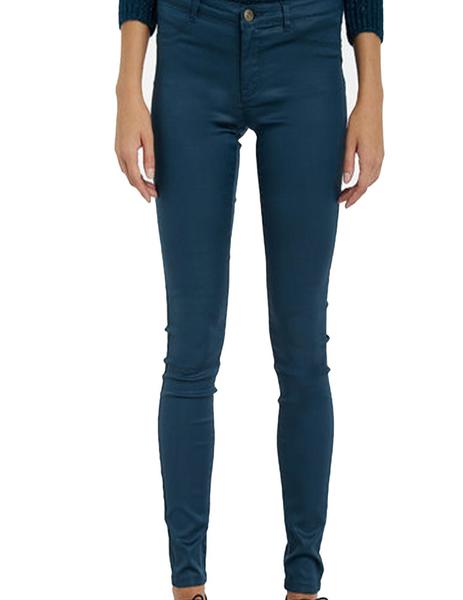 Pantalón Mujer Skinny Encerado Color Negro