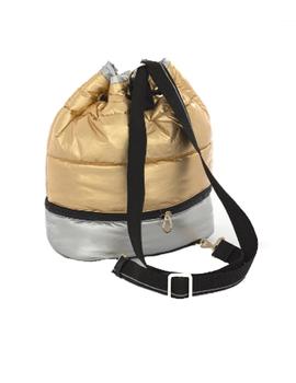 MOCHILA TOUS PLEAT UP ORO-PLATA